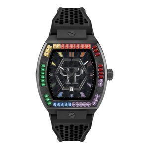 Philipp Plein The Hexagon Phantom Silicone Watch Black Mens